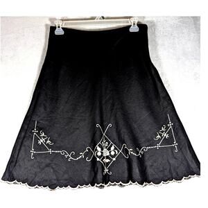 Ann Taylor Loft Back linen skirt Bias cut A Line Sz 12 Waist 33"GUC